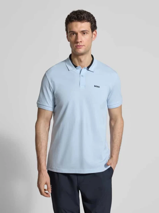 Zdjęcie produktu koszulka polo o kroju regular fit z mieszanki bawełny model 'PL_Member' Boss Morski
