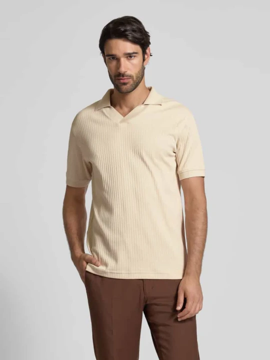 Zdjęcie produktu Koszulka polo o kroju regular fit z mieszanki bawełny model ‘TRISTAN’ Selected Homme Złamany biały