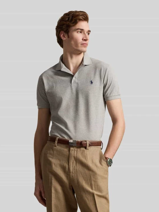 Zdjęcie produktu Koszulka polo o kroju regular fit z mieszanki bawełny Polo Ralph Lauren Jasnoszary melanż