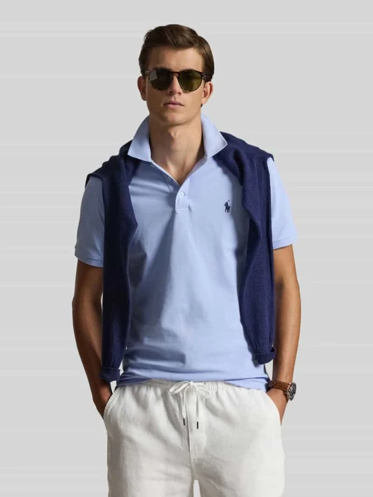 Zdjęcie produktu Koszulka polo o kroju regular fit z mieszanki bawełny Polo Ralph Lauren Błękitny
