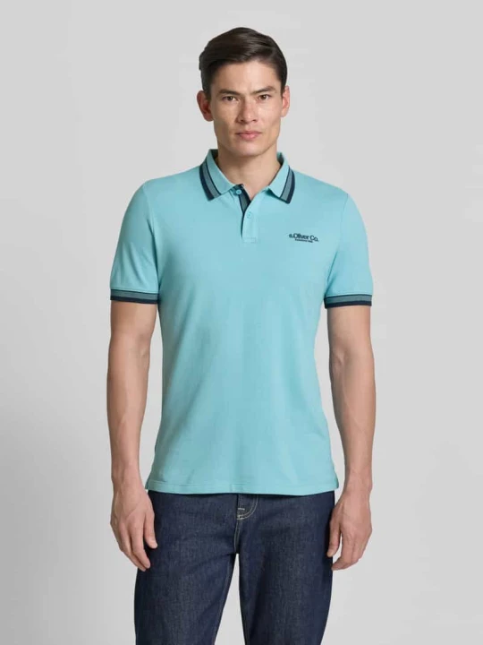 Zdjęcie produktu Koszulka polo o kroju regular fit z mieszanki bawełny s.Oliver Turkusowy