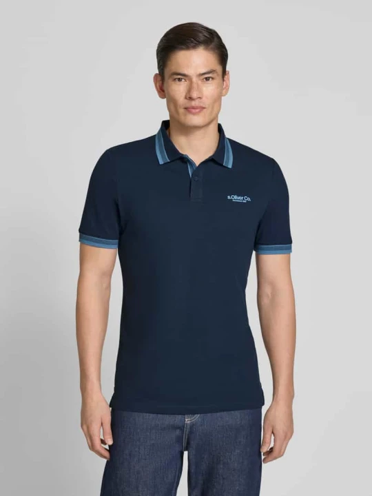 Zdjęcie produktu Koszulka polo o kroju regular fit z mieszanki bawełny s.Oliver Granatowy