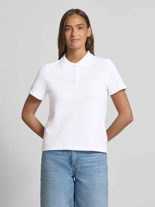Zdjęcie produktu Koszulka polo o kroju regular fit z mieszanki bawełny s.Oliver Biały
