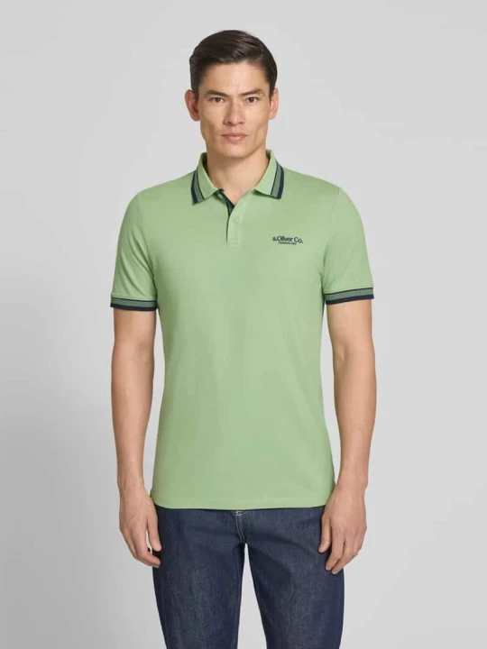 Zdjęcie produktu Koszulka polo o kroju regular fit z mieszanki bawełny s.Oliver Zielony