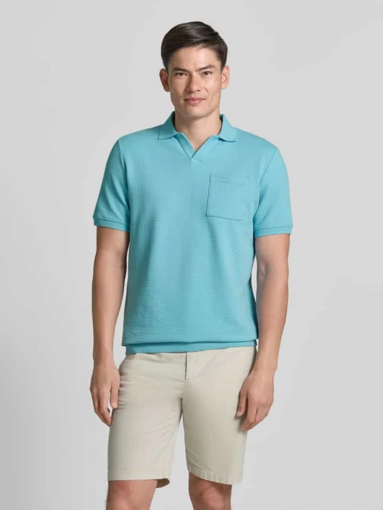 Zdjęcie produktu Koszulka polo o kroju regular fit z mieszanki bawełny s.Oliver Turkusowy