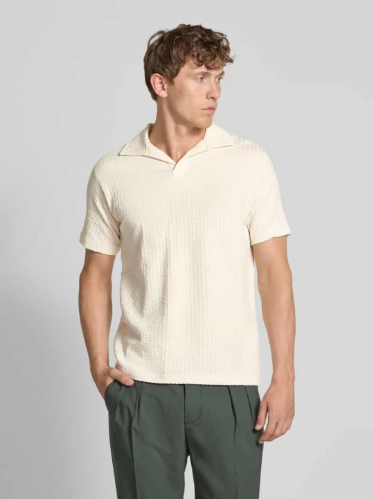Zdjęcie produktu Koszulka polo o kroju regular fit z mieszanki bawełny Selected Homme Złamany biały