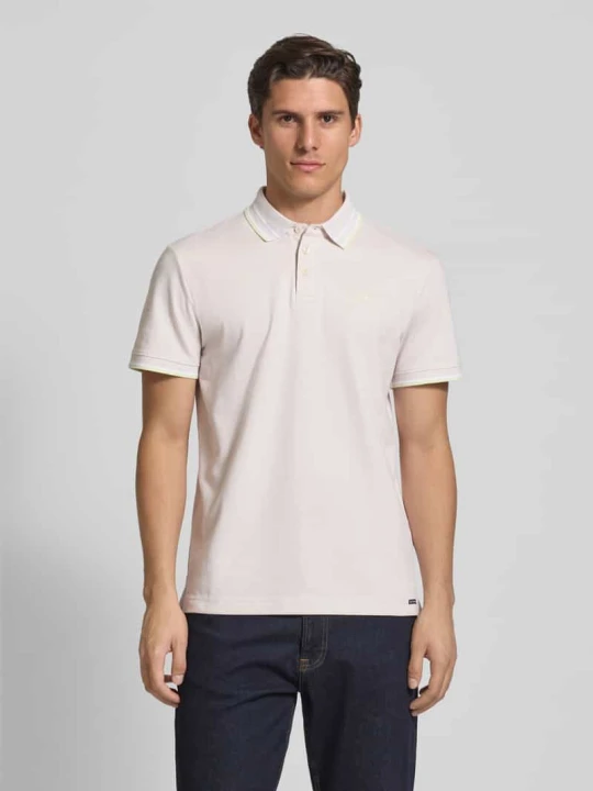 Zdjęcie produktu Koszulka polo o kroju regular fit z mieszanki bawełny Tom Tailor Beżowy melanż