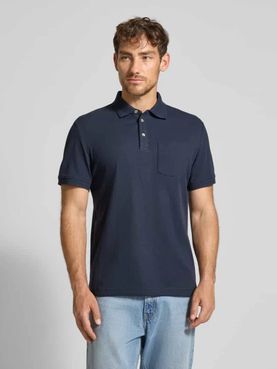 Zdjęcie produktu Koszulka polo o kroju regular fit z mieszanki bawełny Tom Tailor Ciemnoniebieski