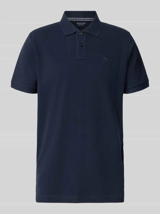 Zdjęcie produktu koszulka polo o kroju regular fit z mieszanki bawełny Tom Tailor Granatowy