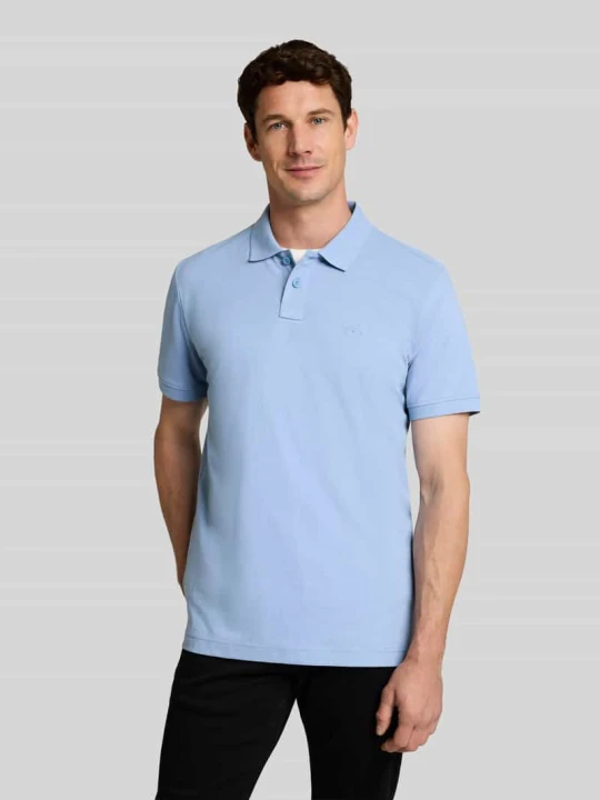 Zdjęcie produktu koszulka polo o kroju regular fit z mieszanki bawełny Tom Tailor Jasnoniebieski