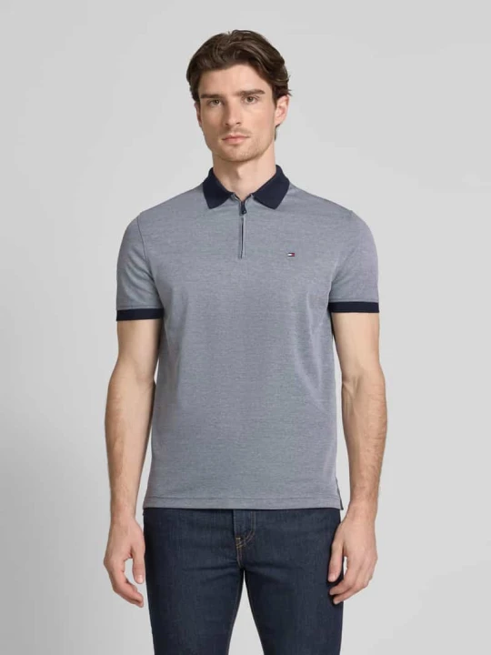 Zdjęcie produktu Koszulka polo o kroju regular fit z mieszanki bawełny Tommy Hilfiger Granatowy