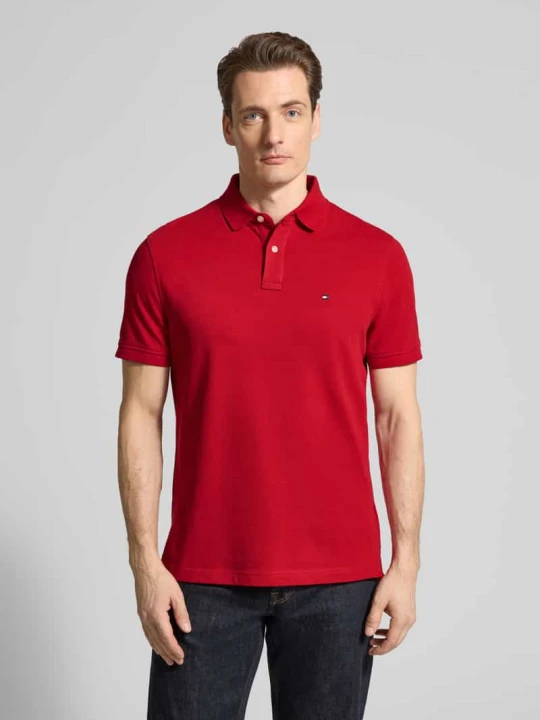 Zdjęcie produktu Koszulka polo o kroju regular fit z mieszanki bawełny Tommy Hilfiger Czerwony