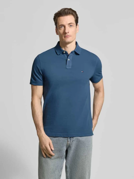 Zdjęcie produktu Koszulka polo o kroju regular fit z mieszanki bawełny Tommy Hilfiger Jeansowy niebieski