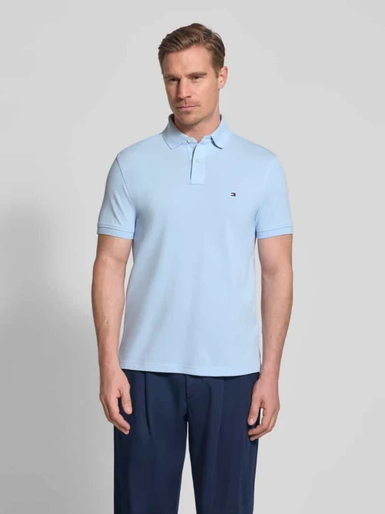 Zdjęcie produktu Koszulka polo o kroju regular fit z mieszanki bawełny Tommy Hilfiger Jasnoniebieski