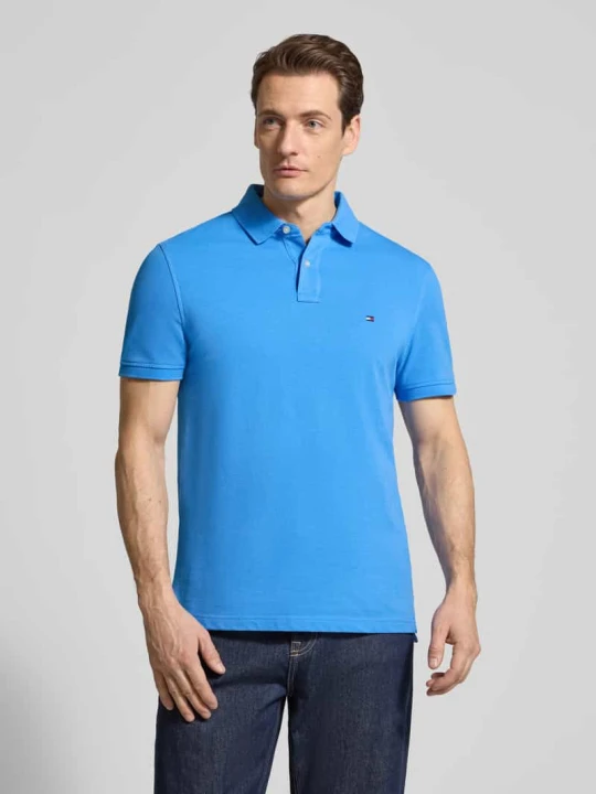 Zdjęcie produktu Koszulka polo o kroju regular fit z mieszanki bawełny Tommy Hilfiger Jasnoniebieski