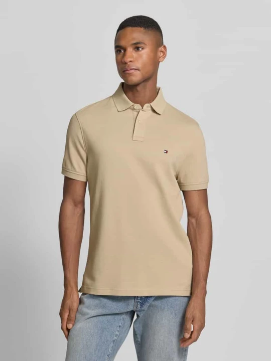 Zdjęcie produktu Koszulka polo o kroju regular fit z mieszanki bawełny Tommy Hilfiger Beżowy