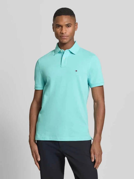 Zdjęcie produktu Koszulka polo o kroju regular fit z mieszanki bawełny Tommy Hilfiger Jasnoturkusowy