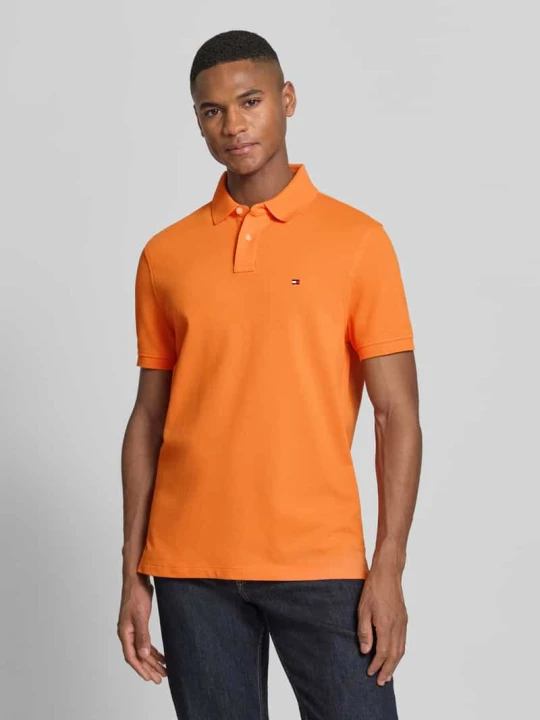 Zdjęcie produktu Koszulka polo o kroju regular fit z mieszanki bawełny Tommy Hilfiger Pomarańczowy