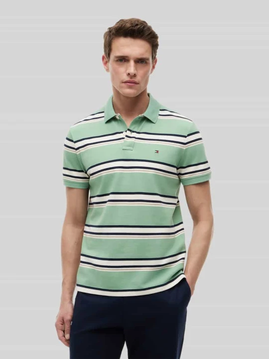 Zdjęcie produktu Koszulka polo o kroju regular fit z mieszanki bawełny Tommy Hilfiger Jasnozielony