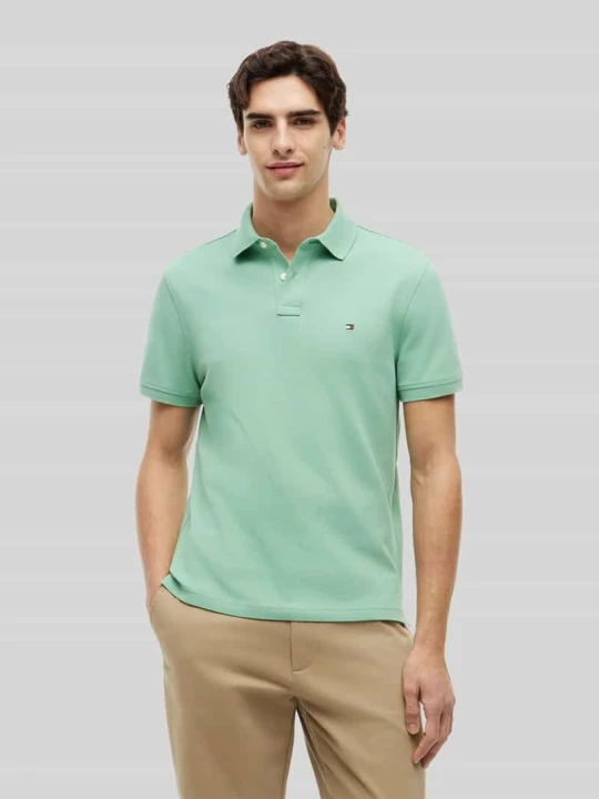Zdjęcie produktu Koszulka polo o kroju regular fit z mieszanki bawełny Tommy Hilfiger Jasnozielony