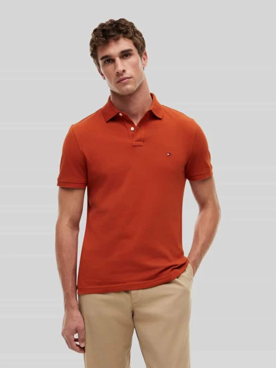 Zdjęcie produktu Koszulka polo o kroju regular fit z mieszanki bawełny Tommy Hilfiger Terakotowy