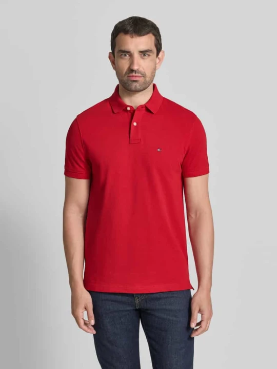 Zdjęcie produktu Koszulka polo o kroju regular fit z mieszanki bawełny Tommy Hilfiger Czerwony