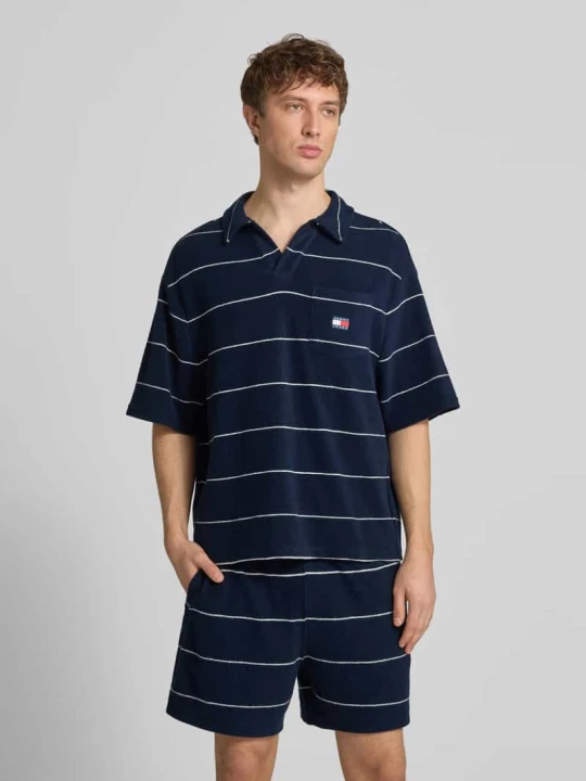 Zdjęcie produktu Koszulka polo o kroju regular fit z mieszanki bawełny Tommy Jeans Granatowy