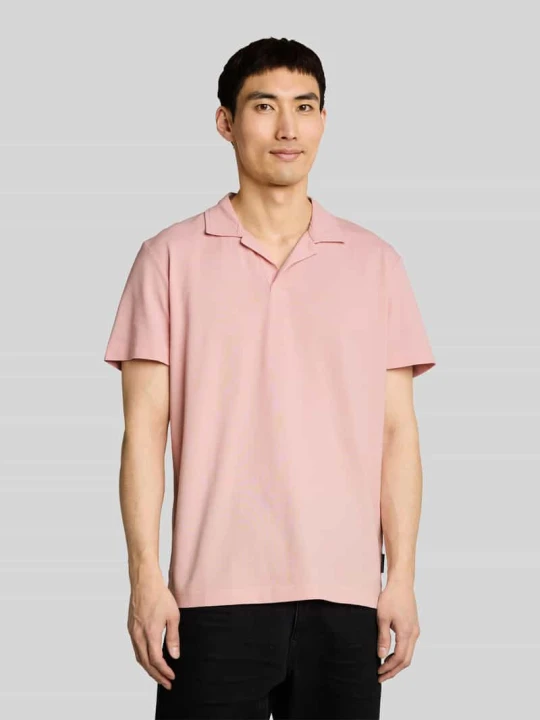 Zdjęcie produktu Koszulka polo o kroju regular fit z mieszanki bawełny z kołnierzykiem resort Tom Tailor Mocnoróżowy