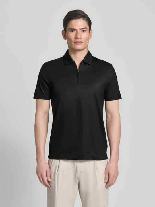 Zdjęcie produktu Koszulka polo o kroju regular fit z mieszanki lyocellu i bawełny model 'H-PARAS 50' Boss Czarny