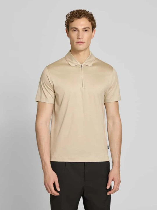 Zdjęcie produktu Koszulka polo o kroju regular fit z mieszanki lyocellu i bawełny model 'H-PARAS 50' Boss Beżowy