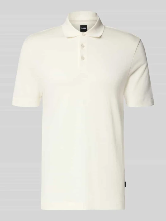 Zdjęcie produktu koszulka polo o kroju regular fit z mieszanki lyocellu model 'Pack' Boss Złamany biały