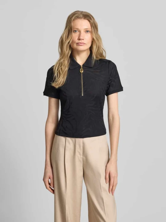 Zdjęcie produktu koszulka polo o kroju regular fit z mieszanki wiskozy model 'DEMETRI' Hugo Czarny