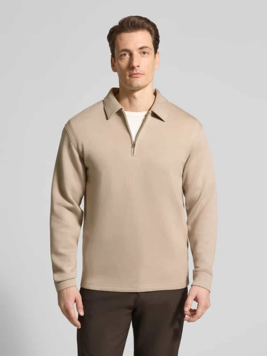 Zdjęcie produktu Koszulka polo z mieszanki wiskozy o kroju regular fit model 'EMANUEL' Selected Homme Piaskowy