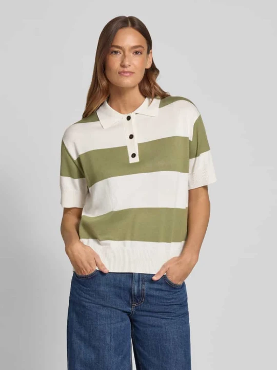 Zdjęcie produktu Koszulka polo o kroju regular fit z mieszanki wiskozy model 'LULS' Ichi Trzcinowy