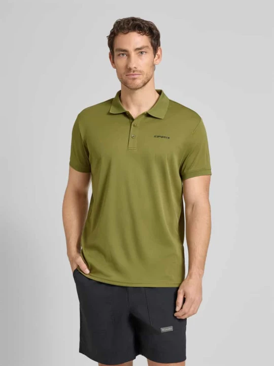 Zdjęcie produktu koszulka polo o kroju regular fit z nadruk z logo model 'BELLMONT' icepeak Oliwkowy