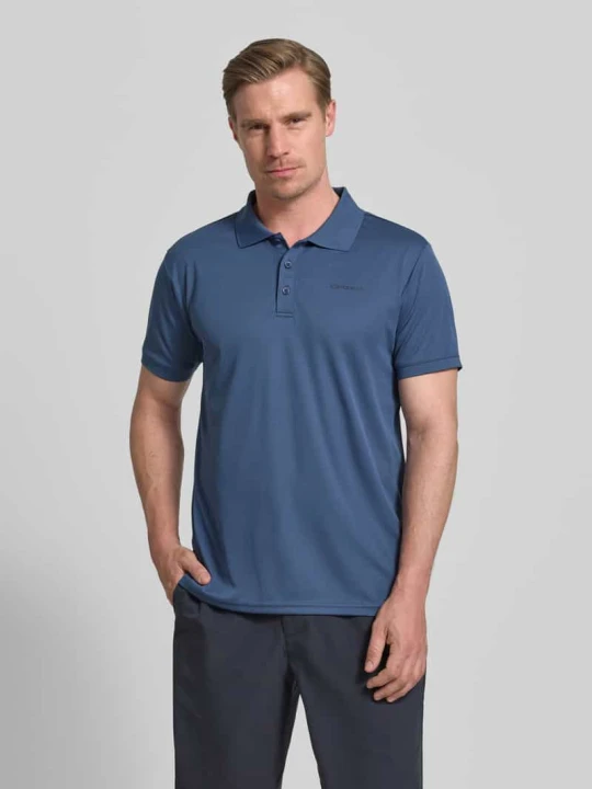 Zdjęcie produktu koszulka polo o kroju regular fit z nadruk z logo model 'BELLMONT' icepeak Granatowy