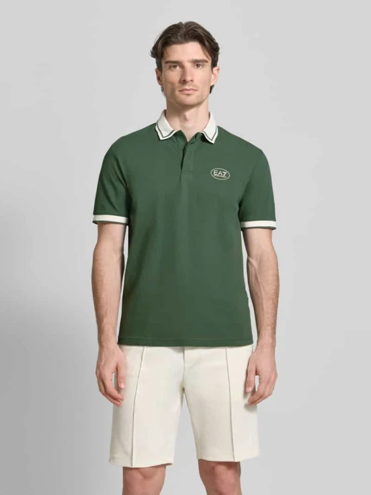 Zdjęcie produktu Koszulka polo o kroju regular fit z nadrukiem z logo EA7 Emporio Armani Zielony