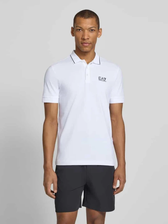 Zdjęcie produktu Koszulka polo o kroju regular fit z nadrukiem z logo EA7 Emporio Armani Biały