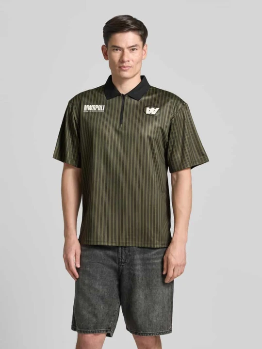 Zdjęcie produktu Koszulka polo o kroju regular fit z nadrukiem z logo model 'Lama' Wood Wood Khaki