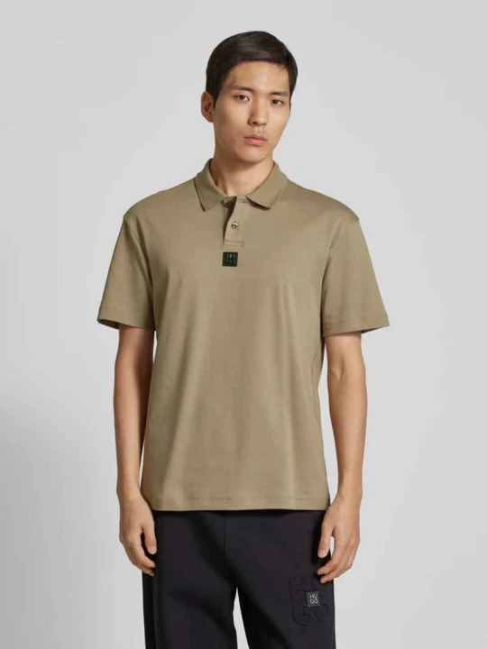 Zdjęcie produktu Koszulka polo o kroju regular fit z naszywką logo model ‘Deabono’ Hugo Jasnobrązowy