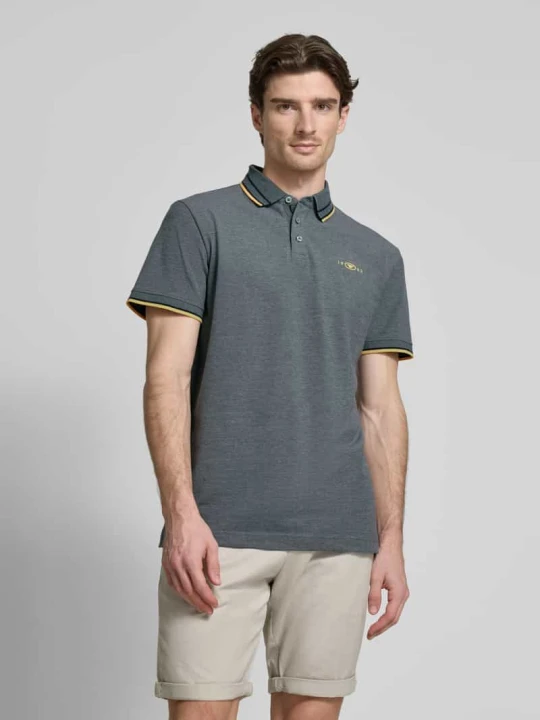 Zdjęcie produktu Koszulka polo w kroju regular fit z kontrastowymi paskami Tom Tailor Średnioszary