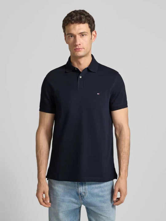 Zdjęcie produktu Koszulka polo o kroju regular fit z piki Tommy Hilfiger Granatowy