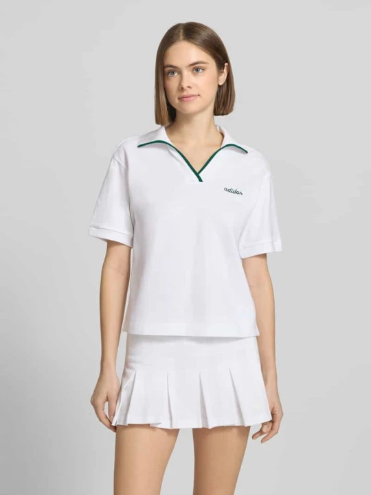 Zdjęcie produktu Koszulka polo o kroju regular fit z wyhaftowanym logo Adidas Biały