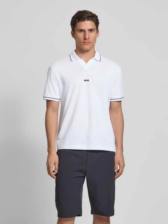 Zdjęcie produktu Koszulka polo o kroju regular fit z wyhaftowanym logo Boss Biały