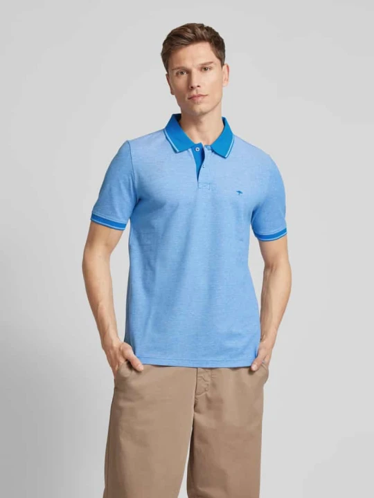 Zdjęcie produktu Koszulka polo o kroju regular fit z wyhaftowanym logo FYNCH-HATTON Królewski niebieski