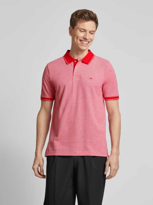 Zdjęcie produktu Koszulka polo o kroju regular fit z wyhaftowanym logo FYNCH-HATTON Czerwony