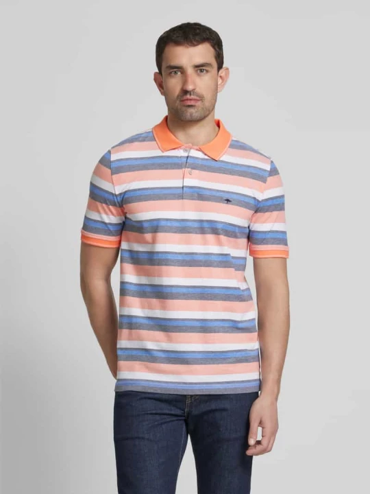 Zdjęcie produktu Koszulka polo o kroju regular fit z wyhaftowanym logo FYNCH-HATTON Pomarańczowy