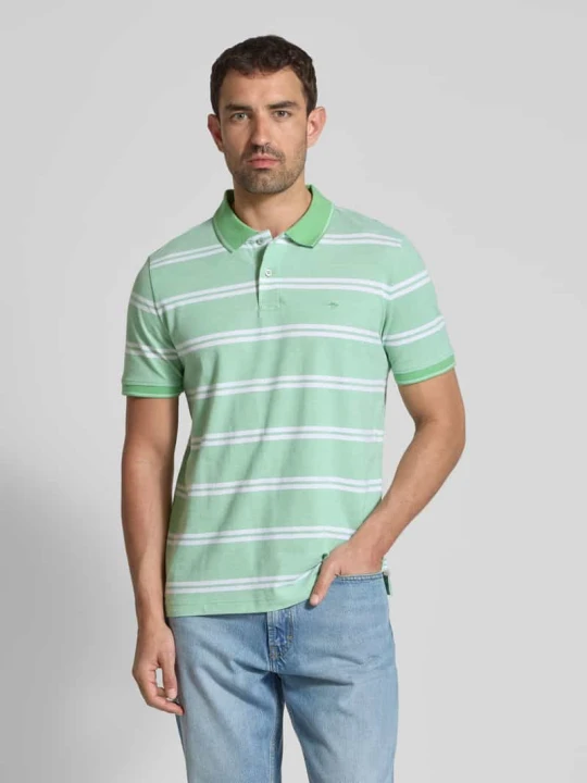 Zdjęcie produktu Koszulka polo o kroju regular fit z wyhaftowanym logo FYNCH-HATTON Jasnozielony