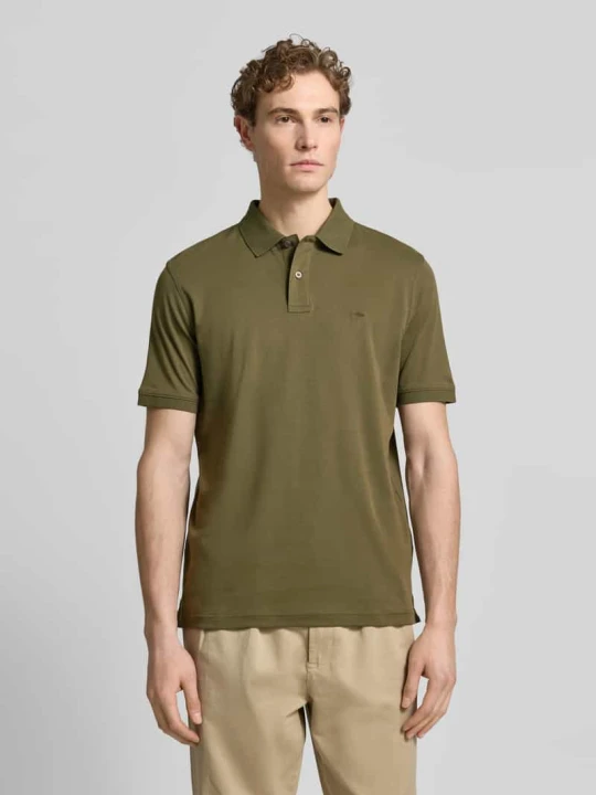 Zdjęcie produktu koszulka polo o kroju regular fit z wyhaftowanym logo FYNCH-HATTON Oliwkowy