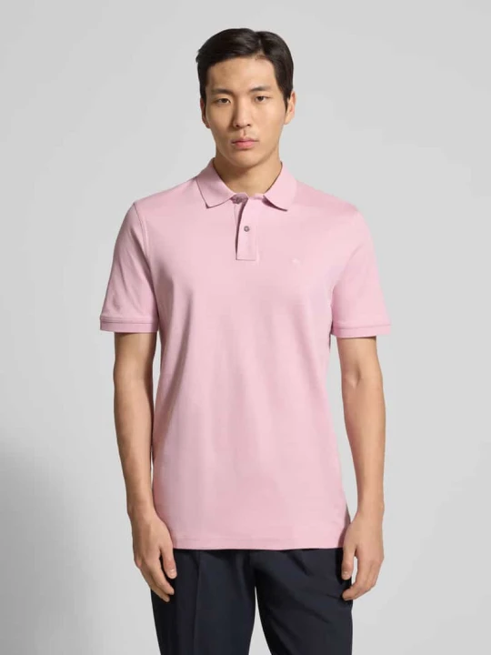 Zdjęcie produktu koszulka polo o kroju regular fit z wyhaftowanym logo FYNCH-HATTON Jasnoróżowy